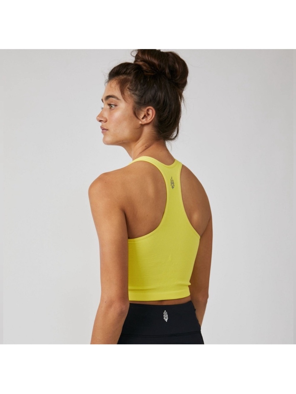 Free people movement free throw crop top large yellow - Picture 2 of 8